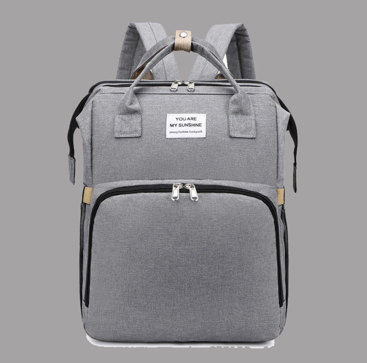 Modische multifunktionale Wickeltasche; tragbare faltbare Mama-Tasche; Rucksack mit großer Kapazität und geringem Gewicht für Mutter & Baby mit faltbarer Stubenwagen