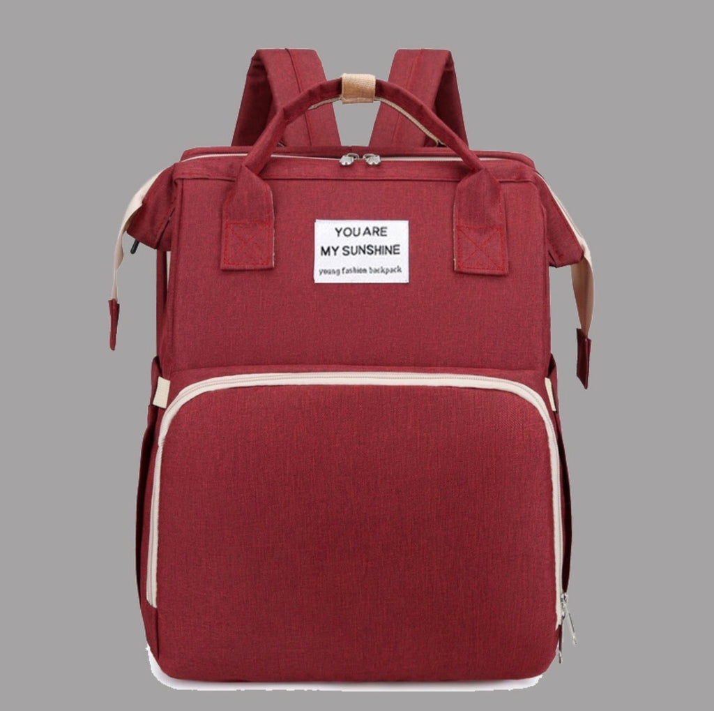 Modische multifunktionale Wickeltasche; tragbare faltbare Mama-Tasche; Rucksack mit großer Kapazität und geringem Gewicht für Mutter & Baby mit faltbarer Stubenwagen