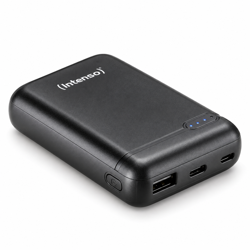 Intenso Powerbank 10.000 mAh 3 Anschlüsse USB-A USB-C microUSB