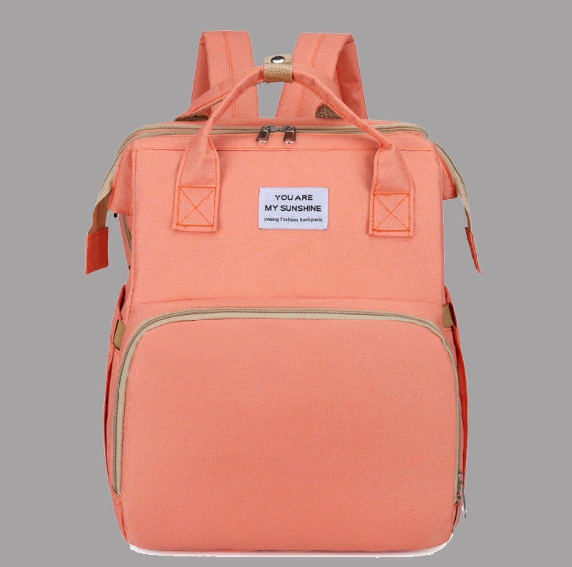 Modische multifunktionale Wickeltasche; tragbare faltbare Mama-Tasche; Rucksack mit großer Kapazität und geringem Gewicht für Mutter & Baby mit faltbarer Stubenwagen