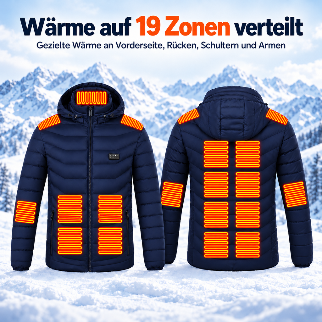 SmartHeat Beheizbare Jacke Thermojacke mit abnehmbarer Kapuze | 8 oder 19 Heizzonen