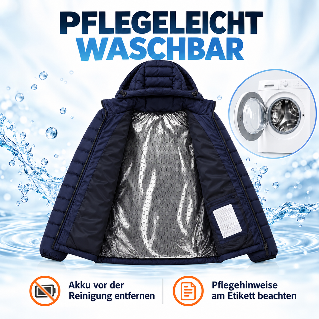 SmartHeat Beheizbare Jacke Thermojacke mit abnehmbarer Kapuze | 8 oder 19 Heizzonen